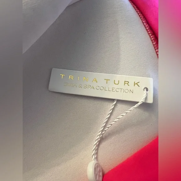 NWT Trina Turk Waltz Bandeau One Piece Pink Swimsuit 12 - Picture 5 of 6